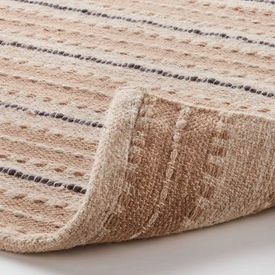 Striped/Clipped Yarn Rug Beige - Threshold™ Designed With Studio McGee 3 Striped/Clipped Yarn Rug Beige - Threshold™ Designed With Studio McGee - Image 3