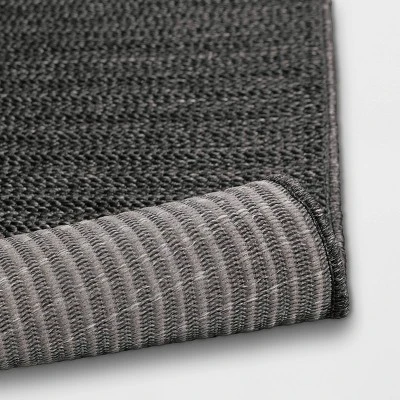 7'x10' Oversized Stripe Outdoor Rug Charcoal Gray - Threshold™ 3 7'x10' Oversized Stripe Outdoor Rug Charcoal Gray - Threshold™ - Image 3