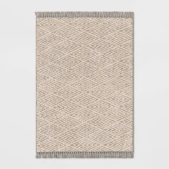 Diamond With Fringe Rug Gray - Threshold™ 8 Diamond With Fringe Rug Gray - Threshold™ -Threshold GUEST 2baf5ed4 7b52 4703 8a9e 2a21e83d6c9c