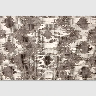 Ikat Outdoor Rug Taupe - Threshold 2 Ikat Outdoor Rug Taupe - Threshold - Image 2