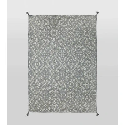 Diamond Tasseled Outdoor Rug - Threshold™ 5 Diamond Tasseled Outdoor Rug - Threshold™ - Image 5