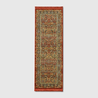 Damask Woven Persian With Fringe Rug - Threshold 4 Damask Woven Persian With Fringe Rug - Threshold - Image 4