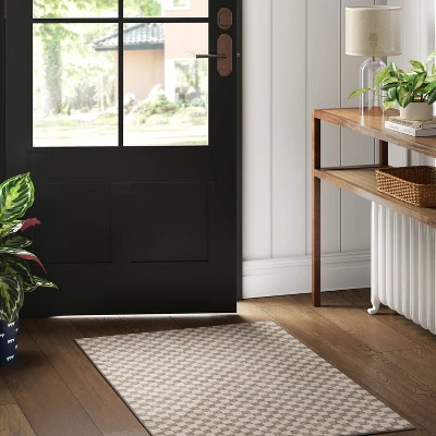 2'6"x4' Checkerboard Plush Accent Rug - Threshold™ 1 2'6"x4' Checkerboard Plush Accent Rug - Threshold™