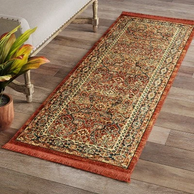 Damask Woven Persian With Fringe Rug - Threshold 2 Damask Woven Persian With Fringe Rug - Threshold - Image 2