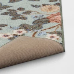 2'x3' Floral High Low Loop Accent Rug Green - Threshold™: Washable Entryway Throw, Indoor Skid-Resistant Rug -Threshold GUEST 6abb636b 69c5 400b a111 cf6f9c0ec17c