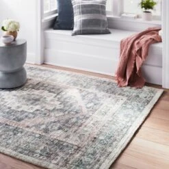 Brighton Distressed Vintage Persian Rug Light Blue - Threshold™ Designed With Studio McGee
