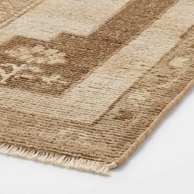 5'x7' Hand Knotted Wool Area Rug Brown/Cream - Threshold™ Designed With Studio McGee 2 5'x7' Hand Knotted Wool Area Rug Brown/Cream - Threshold™ Designed With Studio McGee - Image 2