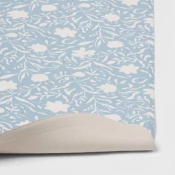 60" X 20" Floral Comfort Runner Mat Blue - Threshold™ -Threshold GUEST 6f9e8822 4bc9 4efa a40f b95c782d1456