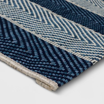 Outdoor Rug Beach Stripe Blue - Threshold™ 1 Outdoor Rug Beach Stripe Blue - Threshold™