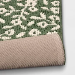 2'x3' Botanical Washable Accent Rug Fern Green - Threshold™ -Threshold GUEST 7f4543cb 2bea 4a8d bf7b 5361604c65ca