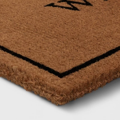 1'11x2'11" 'Welcome' Coir Doormat Black - Threshold™ Designed With Studio McGee 2 1'11x2'11" 'Welcome' Coir Doormat Black - Threshold™ Designed With Studio McGee - Image 2