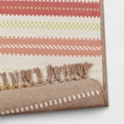 5'x7' Textural Stripe Rectangular Woven Outdoor Area Rug Light Pink - Threshold™ -Threshold GUEST 8cfd2fd5 5bd5 4e16 9c2a c386fdabfe2f 1