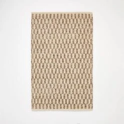 Checkered Stripe Rug Brown - Threshold™ Designed With Studio McGee -Threshold GUEST b2864ce6 6869 48dc 80bf 0c1c5704bc0f