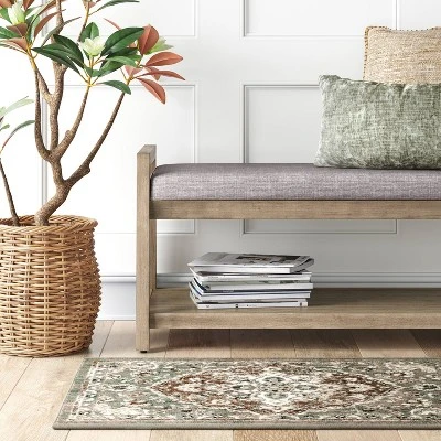 2'x3' Rowland Companion Persian Style Woven Accent Rug Gray - Threshold™ 1 2'x3' Rowland Companion Persian Style Woven Accent Rug Gray - Threshold™