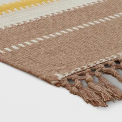 5'x7' Textural Stripe Rectangular Woven Outdoor Area Rug Light Pink - Threshold™ -Threshold GUEST b6206606 df6d 4509 8605 eb8414c5e7ad 1