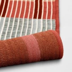 7'x10' Dashed Stripe Outdoor Rug Warm - Threshold™ -Threshold GUEST b8fbbf76 f033 4c66 93bc f2e802cd60dd