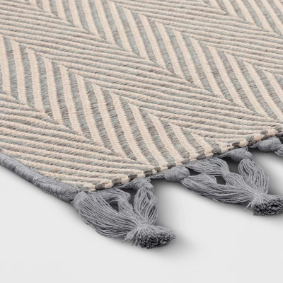 5' X 7' Herringbone Outdoor Rug Ivory/Cashmere Gray - Threshold™ Designed With Studio McGee 2 5' X 7' Herringbone Outdoor Rug Ivory/Cashmere Gray - Threshold™ Designed With Studio McGee - Image 2