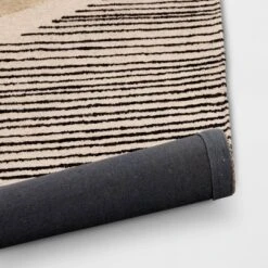 5'x7' Color Blocked Linear Area Rug Tan/Black - Threshold™ -Threshold GUEST bc07bfa8 4c0c 4adf 82b3 6c98ab667224