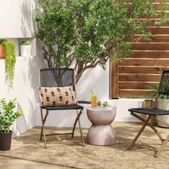 Persian Rectangular Flat Woven Outdoor Area Rug Beige - Threshold™