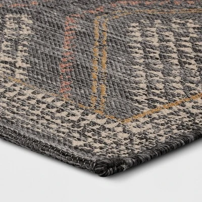 2'3"x3'9" Washable Tapestry Accent Rug Gray - Threshold™ 2 2'3"x3'9" Washable Tapestry Accent Rug Gray - Threshold™ - Image 2