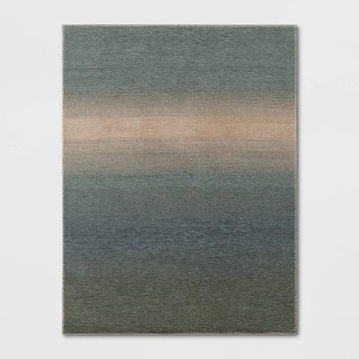Rectangular Woven Indoor Outdoor Area Rug Sunset Ombre - Threshold™ 5 Rectangular Woven Indoor Outdoor Area Rug Sunset Ombre - Threshold™ - Image 5