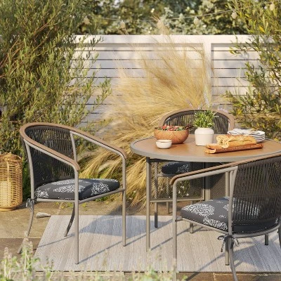 5' X 7' Striped Tapestry Outdoor Rug Charcoal Gray - Threshold™ 1 5' X 7' Striped Tapestry Outdoor Rug Charcoal Gray - Threshold™