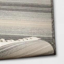 7'x10' Striped Tapestry Rectangular Woven Outdoor Area Rug Gray - Threshold™ 5 7'x10' Striped Tapestry Rectangular Woven Outdoor Area Rug Gray - Threshold™ -Threshold GUEST eac675a2 60ff 4961 93cc 44df0a57d3d8