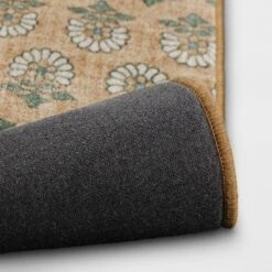 28"x84" Floral Block Memory Foam Runner Rug Yellow - Threshold™ -Threshold GUEST edea84bf 2c68 4692 94d6 531e9f41bfb9