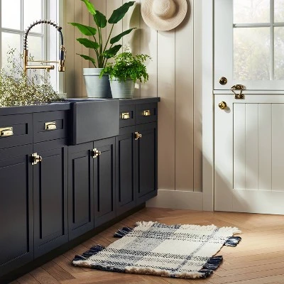 Laurelhurst Indoor/Outdoor Plaid Rug Black/White - Threshold™ Designed With Studio McGee 1 Laurelhurst Indoor/Outdoor Plaid Rug Black/White - Threshold™ Designed With Studio McGee