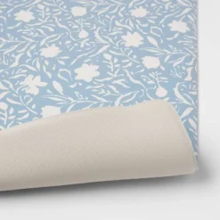 30" X 18" Floral Comfort Mat Blue - Threshold™ -Threshold GUEST ff17f1bd de29 42cd a7a2 387bf1ddee59